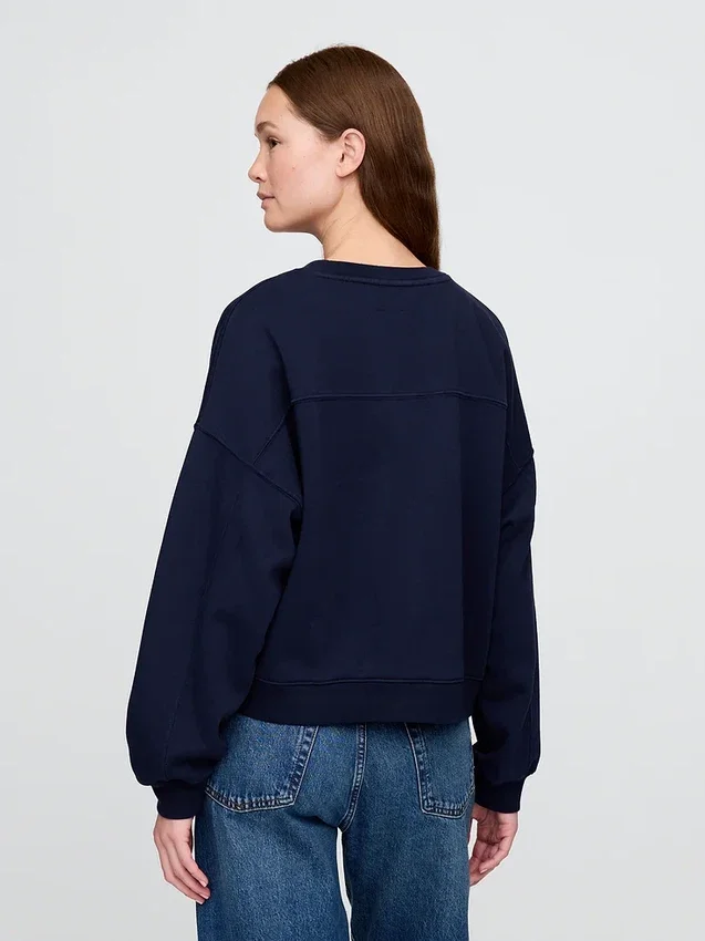 Vintagesoft Wedge Bisiklet Yaka Sweatshirt