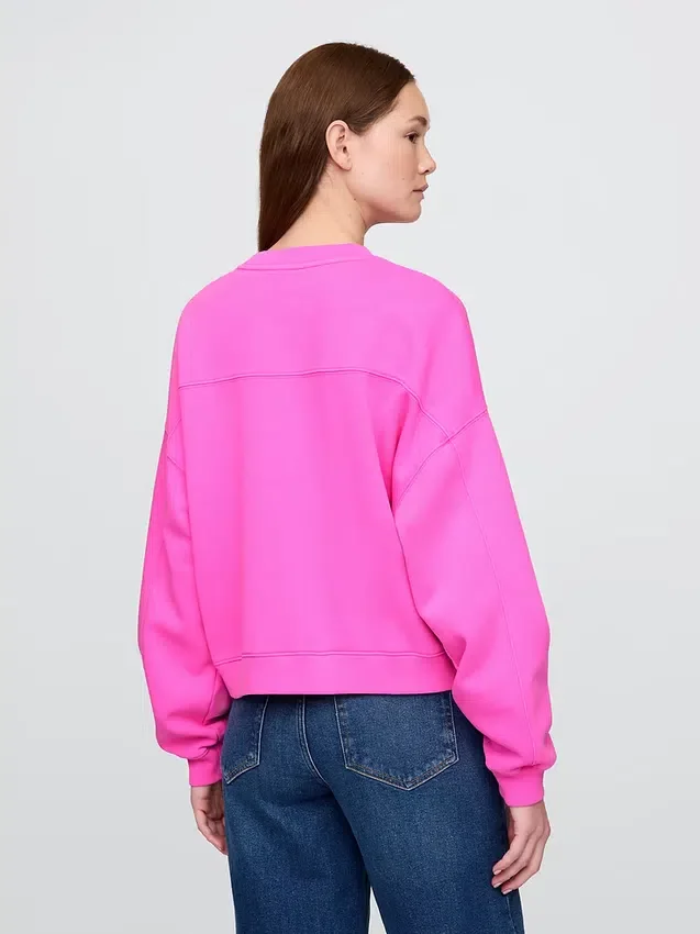Vintagesoft Wedge Bisiklet Yaka Sweatshirt