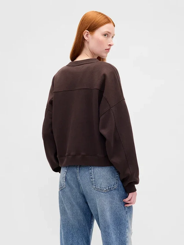 Vintagesoft Wedge Bisiklet Yaka Sweatshirt