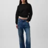 Vintagesoft Wedge Bisiklet Yaka Sweatshirt