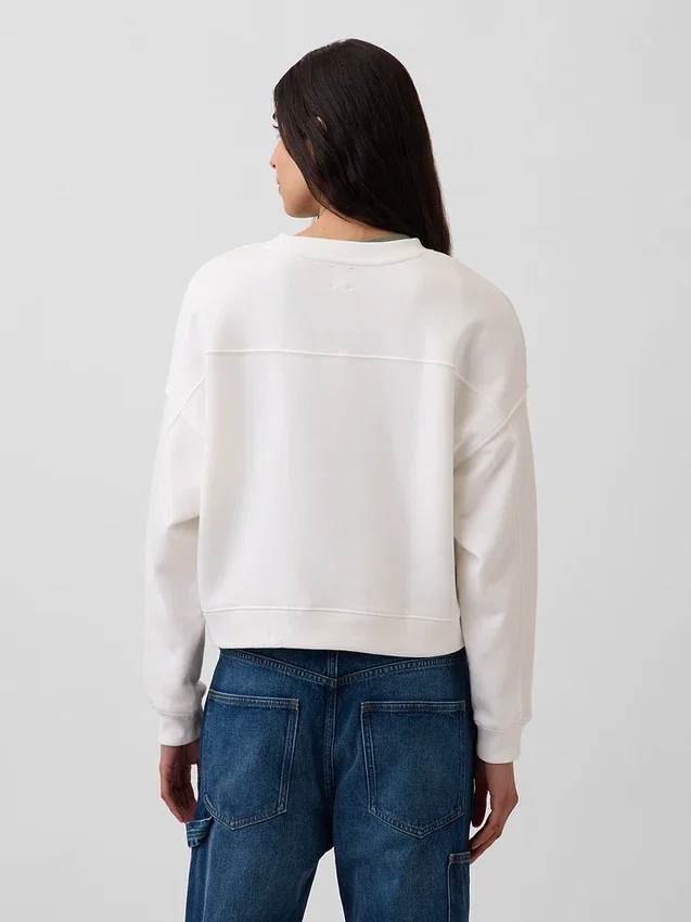 Vintagesoft Wedge Bisiklet Yaka Sweatshirt