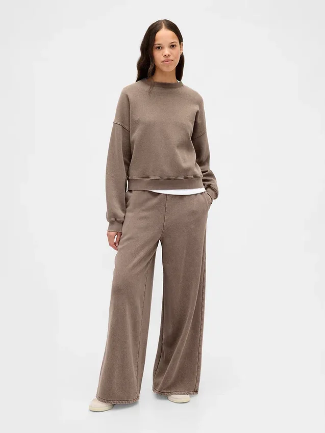 Vintagesoft Wedge Bisiklet Yaka Sweatshirt