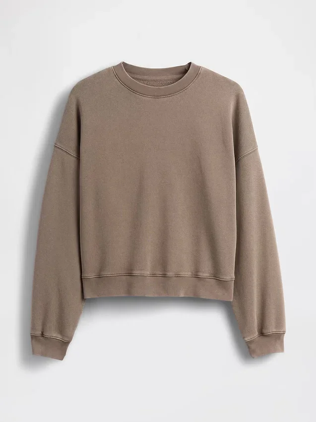 Vintagesoft Wedge Bisiklet Yaka Sweatshirt