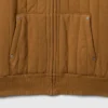 Waffle Astarlı Kapitone Fermuarlı Kapüşonlu Sweatshirt