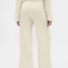 Waffle Desenli Geniş Paça Pijama Pantolonu