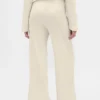 Waffle Desenli Geniş Paça Pijama Pantolonu