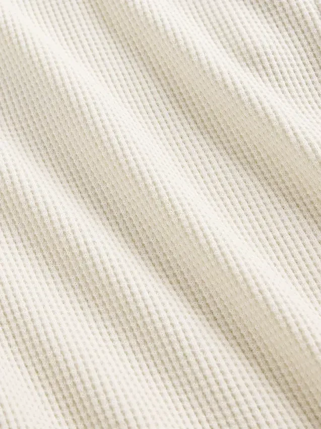 Waffle Desenli Geniş Paça Pijama Pantolonu