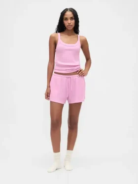 Waffle Desenli Pijama Tank Top