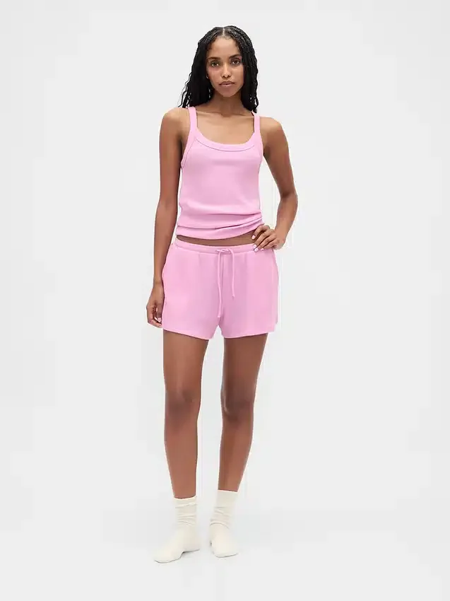 Waffle Desenli Pijama Tank Top