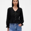 Yakalı V Yaka Peplum Üst Giyim