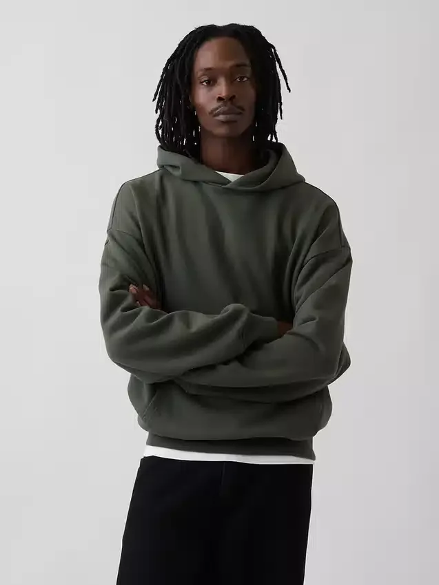Yetişkin Ağır Kaliteli Oversized Kapüşonlu Sweatshirt