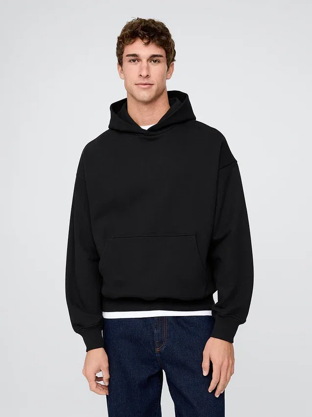 Yetişkin Ağır Kaliteli Oversized Kapüşonlu Sweatshirt