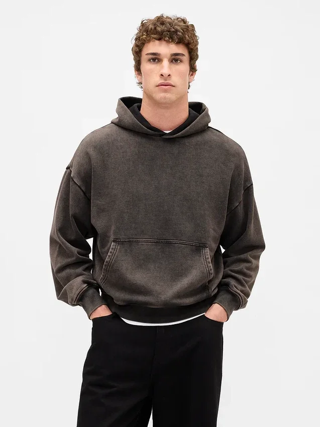 Yetişkin Ağır Kaliteli Oversized Kapüşonlu Sweatshirt