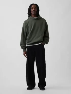 Yetişkin Ağır Kaliteli Oversized Kapüşonlu Sweatshirt