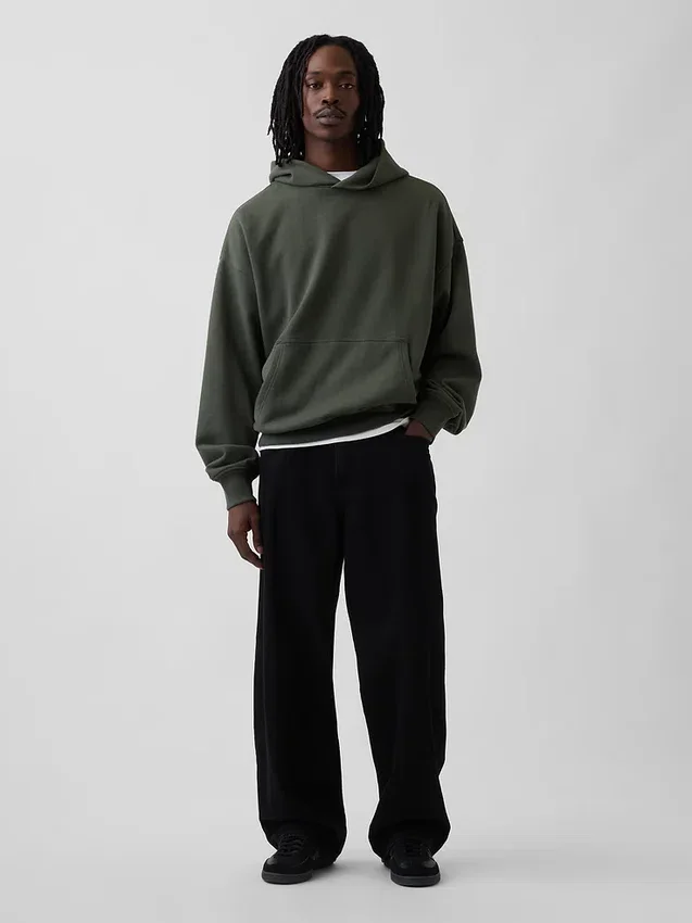 Yetişkin Ağır Kaliteli Oversized Kapüşonlu Sweatshirt