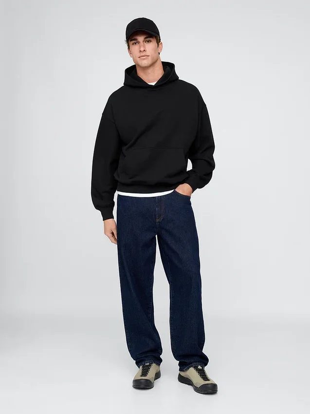 Yetişkin Ağır Kaliteli Oversized Kapüşonlu Sweatshirt