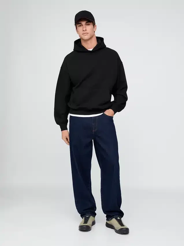 Yetişkin Ağır Kaliteli Oversized Kapüşonlu Sweatshirt