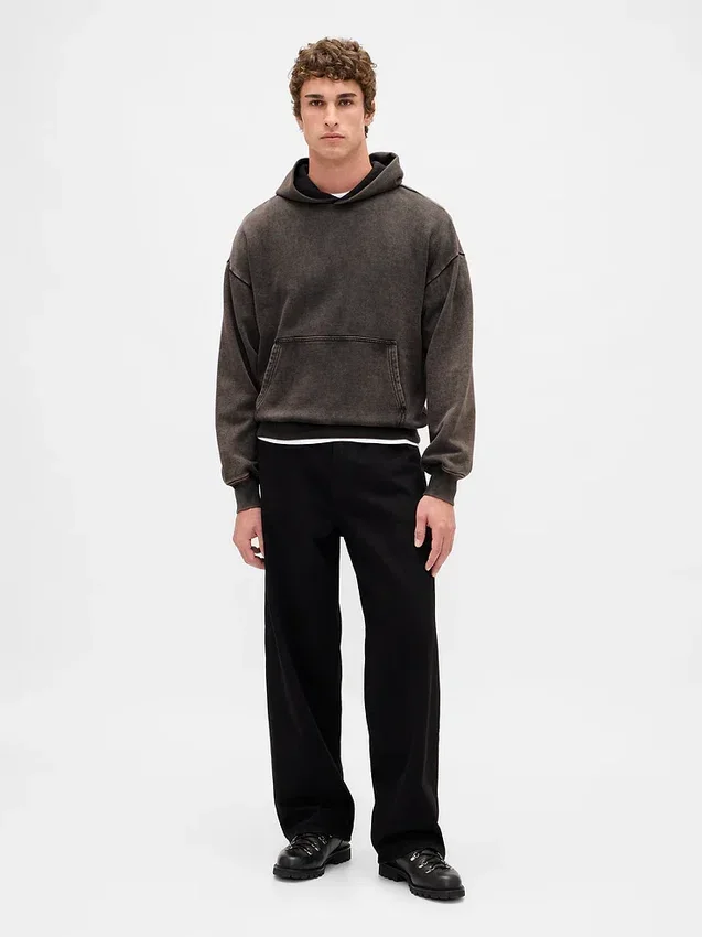 Yetişkin Ağır Kaliteli Oversized Kapüşonlu Sweatshirt