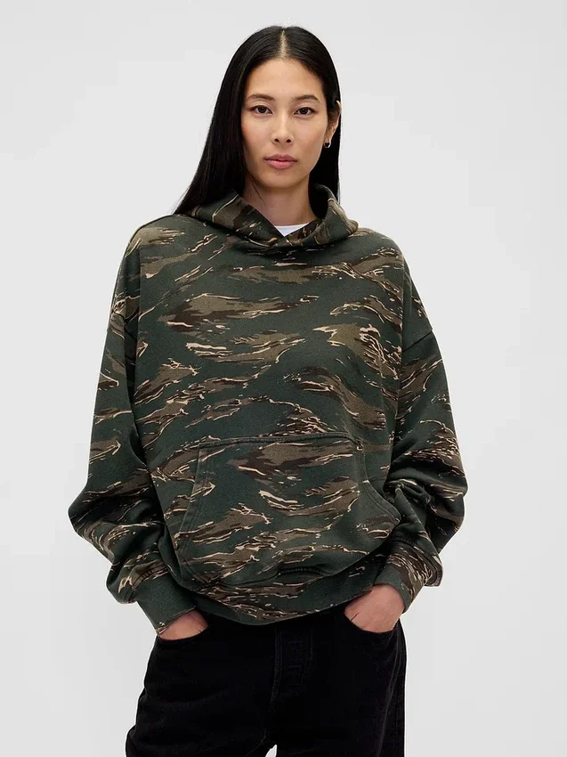 Yetişkin Ağır Kaliteli Oversized Kapüşonlu Sweatshirt