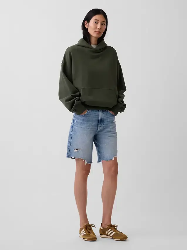Yetişkin Ağır Kaliteli Oversized Kapüşonlu Sweatshirt