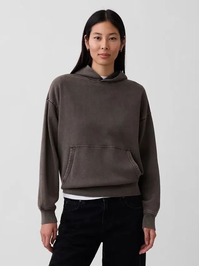 Yetişkin Ağır Kaliteli Oversized Kapüşonlu Sweatshirt
