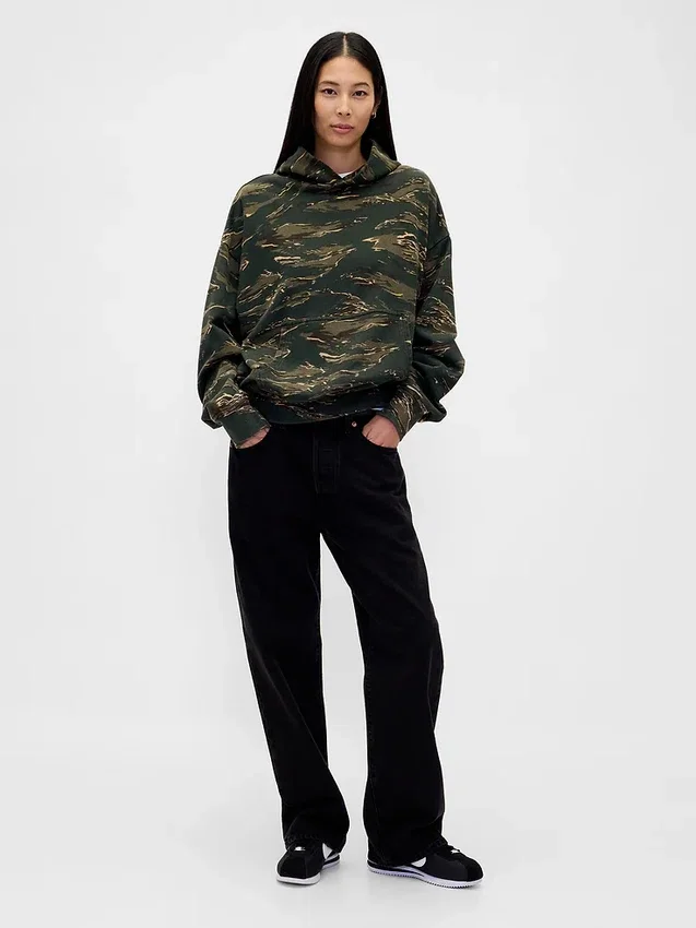Yetişkin Ağır Kaliteli Oversized Kapüşonlu Sweatshirt