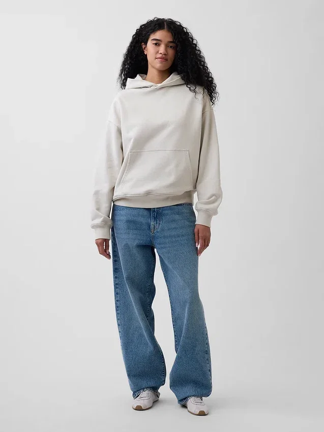 Yetişkin Ağır Kaliteli Oversized Kapüşonlu Sweatshirt