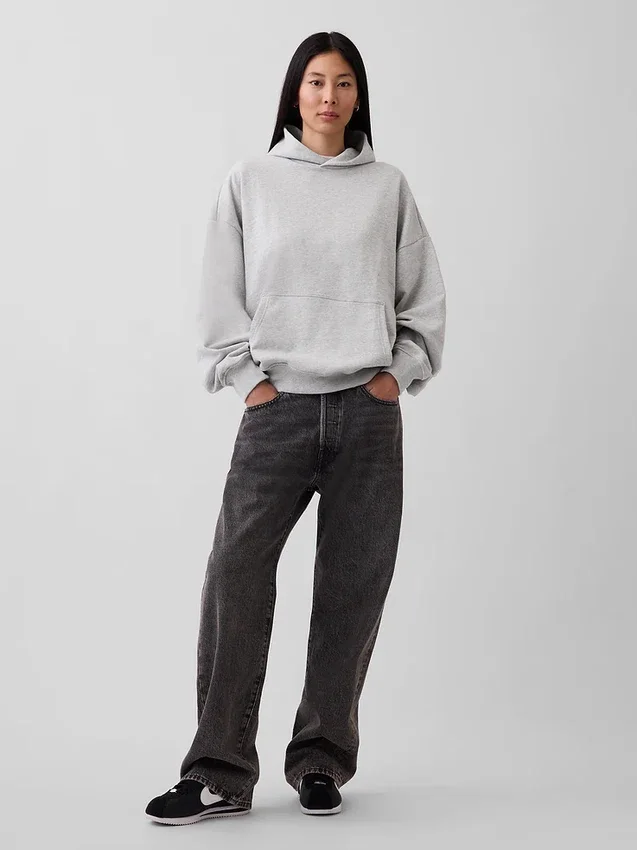 Yetişkin Ağır Kaliteli Oversized Kapüşonlu Sweatshirt