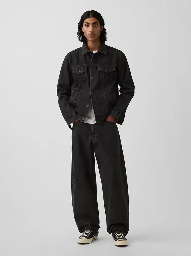 Yetişkin Klasik İkonik Denim Ceket
