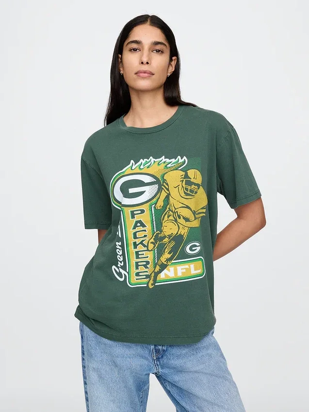 Yetişkin Nfl Green Bay Packers Desenli Tişört