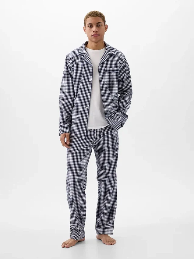 Yetişkin Poplin Pijama Takımı