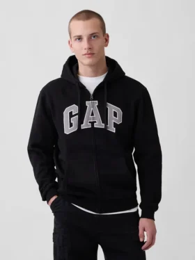 Yetişkin Vintagesoft Arch Logo Fermuarlı Kapüşonlu Sweatshirt