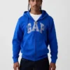 Yetişkin Vintagesoft Arch Logo Fermuarlı Kapüşonlu Sweatshirt