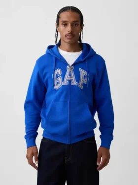 Yetişkin Vintagesoft Arch Logo Fermuarlı Kapüşonlu Sweatshirt