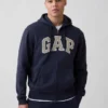 Yetişkin Vintagesoft Arch Logo Fermuarlı Kapüşonlu Sweatshirt
