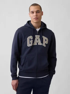 Yetişkin Vintagesoft Arch Logo Fermuarlı Kapüşonlu Sweatshirt