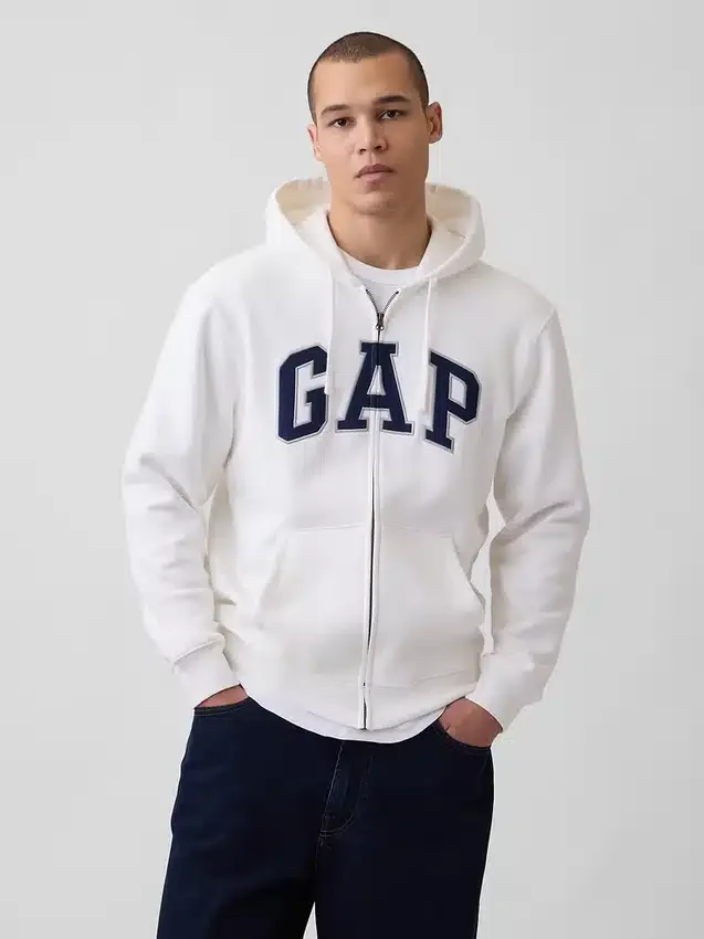 Yetişkin Vintagesoft Arch Logo Fermuarlı Kapüşonlu Sweatshirt