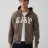 Yetişkin Vintagesoft Arch Logo Fermuarlı Kapüşonlu Sweatshirt