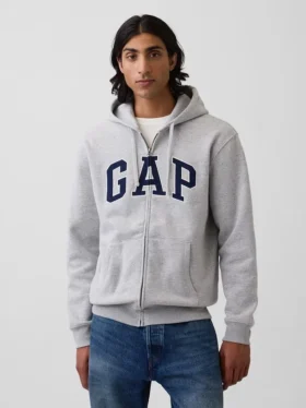 Yetişkin Vintagesoft Arch Logo Fermuarlı Kapüşonlu Sweatshirt