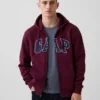Yetişkin Vintagesoft Arch Logo Fermuarlı Kapüşonlu Sweatshirt