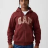 Yetişkin Vintagesoft Arch Logo Fermuarlı Kapüşonlu Sweatshirt