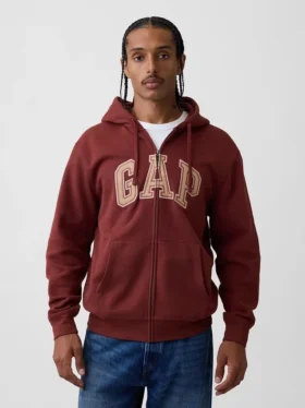 Yetişkin Vintagesoft Arch Logo Fermuarlı Kapüşonlu Sweatshirt