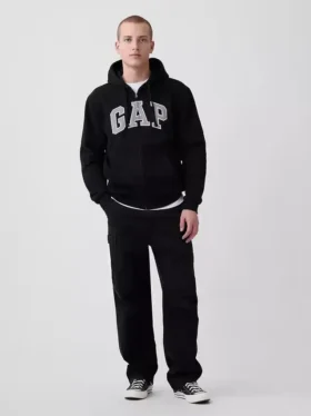 Yetişkin Vintagesoft Arch Logo Fermuarlı Kapüşonlu Sweatshirt