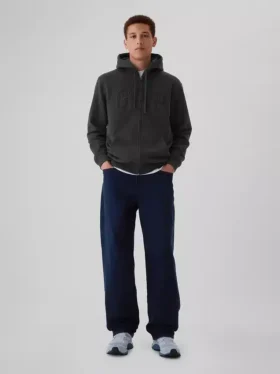 Yetişkin Vintagesoft Arch Logo Fermuarlı Kapüşonlu Sweatshirt