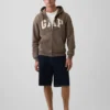 Yetişkin Vintagesoft Arch Logo Fermuarlı Kapüşonlu Sweatshirt