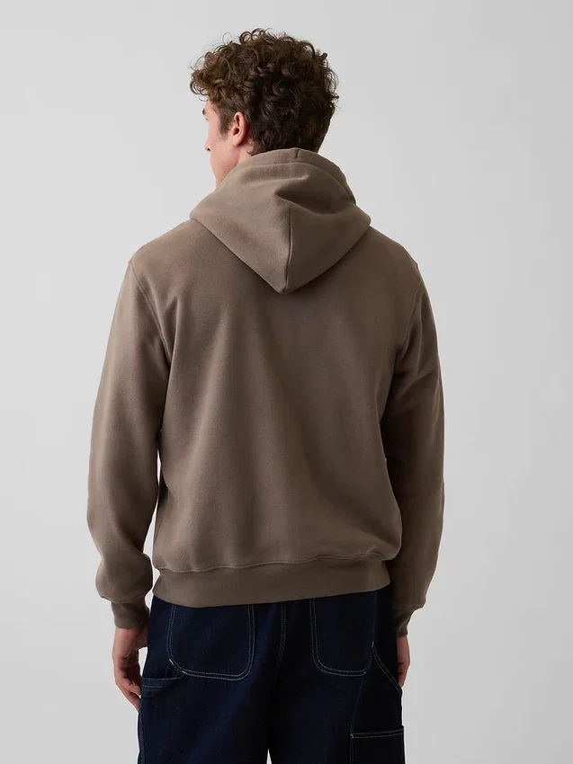 Yetişkin Vintagesoft Arch Logo Fermuarlı Kapüşonlu Sweatshirt