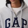 Yetişkin Vintagesoft Arch Logo Fermuarlı Kapüşonlu Sweatshirt
