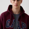 Yetişkin Vintagesoft Arch Logo Fermuarlı Kapüşonlu Sweatshirt