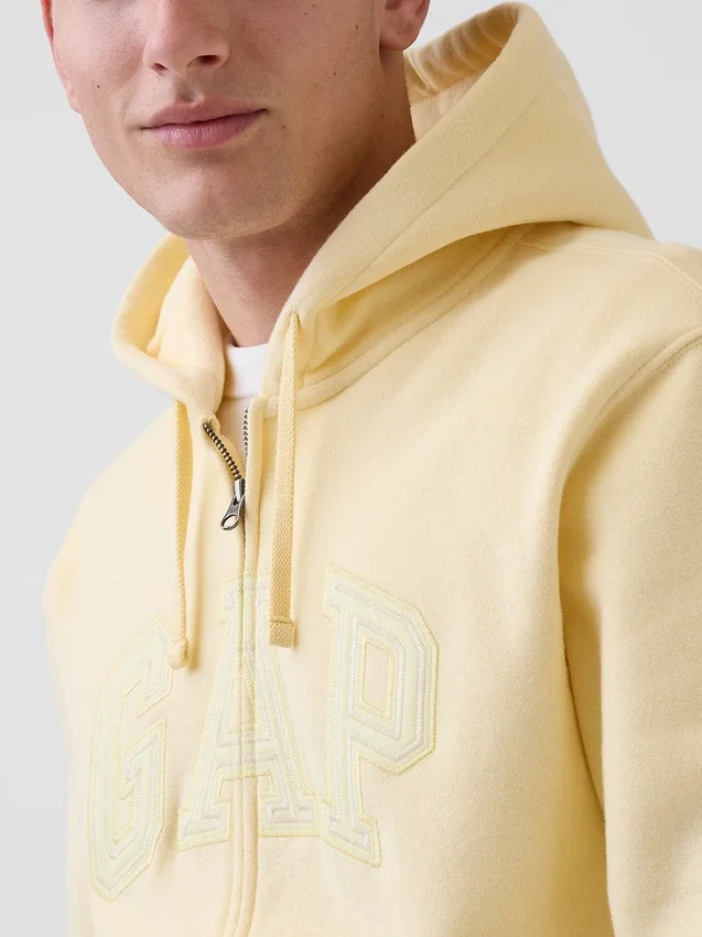 Yetişkin Vintagesoft Arch Logo Fermuarlı Kapüşonlu Sweatshirt