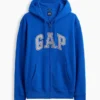 Yetişkin Vintagesoft Arch Logo Fermuarlı Kapüşonlu Sweatshirt